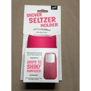 30Watt Shower Seltzer Holder Hot Pink Slim Can Drink Grip for Shiny Surfaces